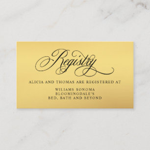 Elegant script bloeit bruids register informatiekaartje