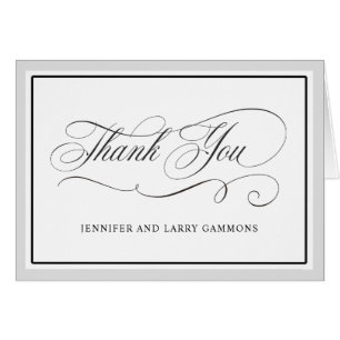 Elegant script bloeit bruiloft dank u