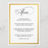 Elegant script bloeit bruiloft menu (Voorkant)