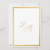 Elegant script bloeit bruiloft uitnodiging (Achterkant)