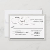Elegant script bloeit RSVP met elke kleur (Voorkant)
