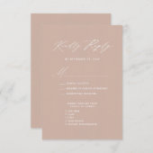 Elegant Script Blush Roze Minimalistische Bruiloft Informatiekaartje (Voorkant / Achterkant)