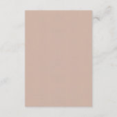 Elegant Script Blush Roze Minimalistische Bruiloft Informatiekaartje (Achterkant)