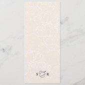Élégant Script Blush Simple Mariage Dîner Menu (Dos)