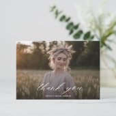 Elegant Script Boho Any Event Vrijgezellenfeest Fo Bedankkaart (Staand voorkant)