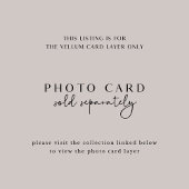 Elegant Script Boho Eenvoudig Monogram Modern Trou Vellum Uitnodigingen