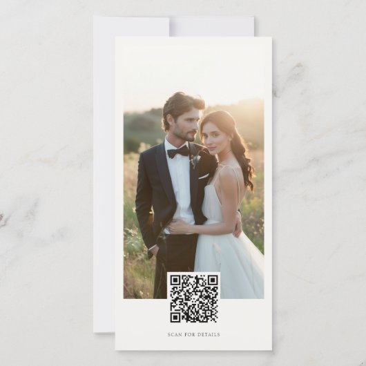 Elegant Script Bookmark Photo Save the Date (Dos)