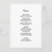 Elegant Script Borded Weddenrenmenu Menu (Voorkant)
