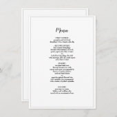Élégant Script Borders Mariage Dîner Menu (Devant / Derrière)