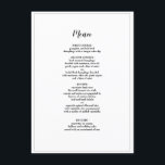 Élégant Script Borders Mariage Dîner Menu<br><div class="desc">Élégant Script Borders Mariage Dinner Menu - N'hésitez pas à customiser et personnaliser ce menu de mariage simple et élégant. Les options de modification sont disponibles.</div>