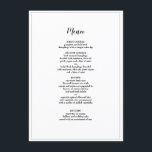 Élégant Script Borders Mariage Dîner Menu<br><div class="desc">Élégant Script Borders Mariage Dinner Menu - N'hésitez pas à customiser et personnaliser ce menu de mariage simple et élégant. Les options de modification sont disponibles.</div>