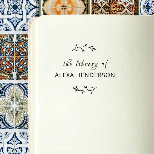 Elegant script botanisch uit de bibliotheek van he rubberstempel