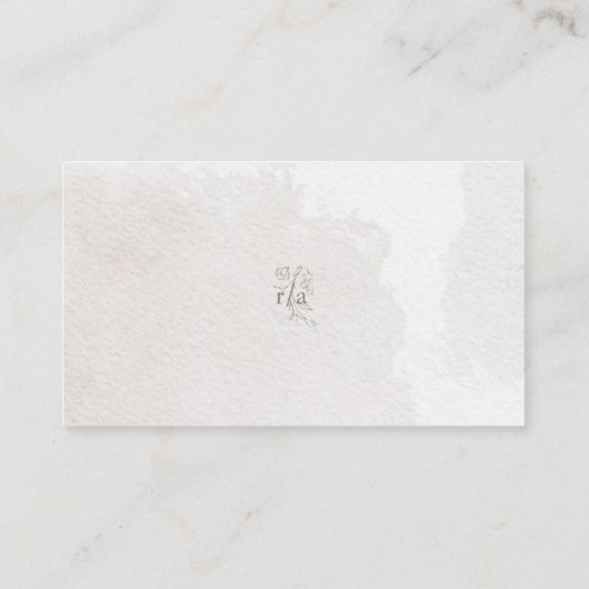 Elegant script Botanische bruiloft details QR-code Informatiekaartje (Achterkant)