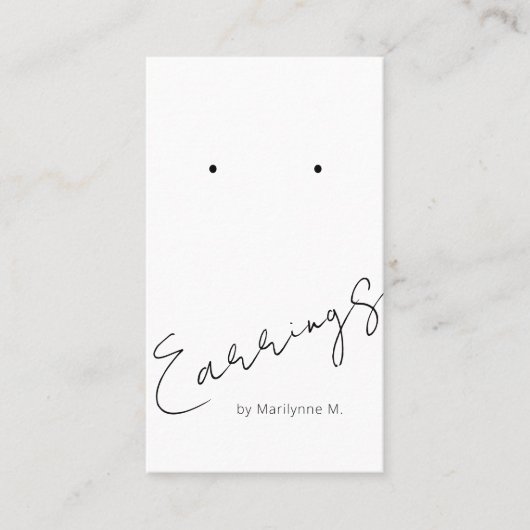 Élégant Script Boutique Écouter carte d'affichage (Devant)