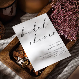 Élégant Script Bridal Shower Invitation Minimalist