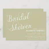 Élégant Script Bridal Shower Invitations (Devant / Derrière)