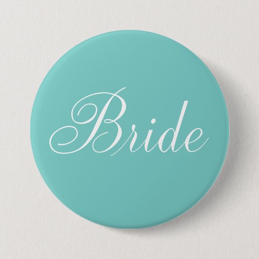 Elegant script "Bride" Ronde Button 7,6 Cm (Voorkant)