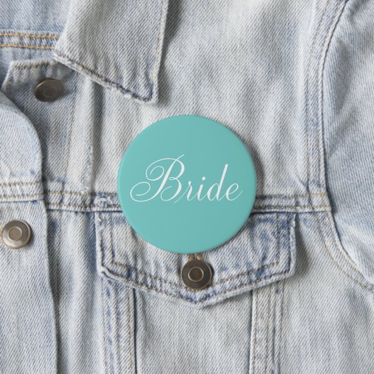 Elegant script "Bride" Ronde Button 7,6 Cm (In situ)
