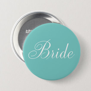 Elegant script "Bride" Ronde Button 7,6 Cm