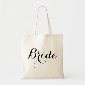 Elegant Script Bride Tas
