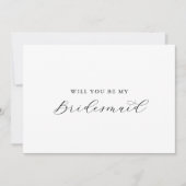Elegant Script Bridesmaid proposal Kaart (Voorkant)
