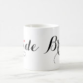 Elegant Script Bruid Bruiloft Feest Koffiemok (Center)