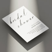 Elegant Script Bruids Douche Uitnodiging Minimalis