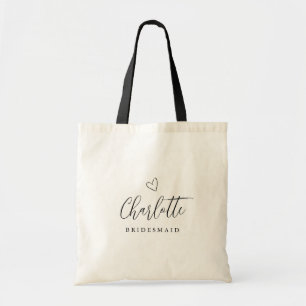 Elegant Script Bruidsmeisje Bachelorette Tote Bag
