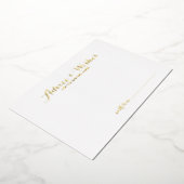 Elegant Script bruiloft advies en wensen goud Folie Uitnodiging (Gedraaid)