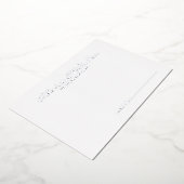 Elegant Script Bruiloft Advies en Wensen Zilver Folie Uitnodiging (Gedraaid)