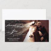 ELEGANT SCRIPT | BRUILOFT BEDANKT FOTOKAART (Voorkant / Achterkant)