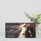 ELEGANT SCRIPT | BRUILOFT BEDANKT FOTOKAART (Staand voorkant)