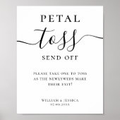 Elegant Script bruiloft bloemblaadje gooien Poster (Voorkant)