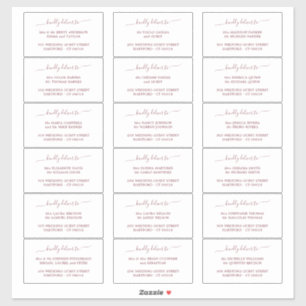 Elegant Script Bruiloft Gast Adres Label