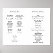 Elegant script bruiloft programma binnen downloade poster (Voorkant)