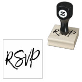 Elegant Script Bruiloft RSVP Reactie Rubberstempel (Gestempeld)