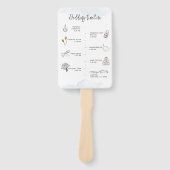 Elegant Script Bruiloft Tijdlijn en Welkom Handwaaier (Voorkant)