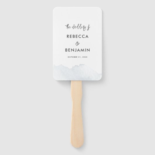 Elegant Script Bruiloft Tijdlijn en Welkom Handwaaier (Achterkant)