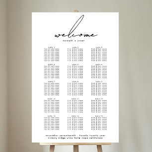 Elegant Script bruiloft welkom zitgrafiek Poster