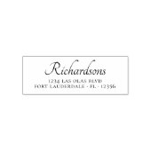 Elegant Script Bruiloftsshower Retouradres Self-i Zelfinktende Stempel (Design)