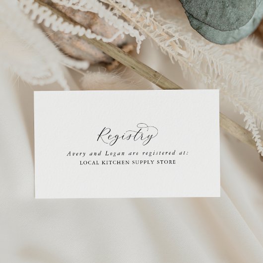 Elegant Script Cadeauregistratie Kaart