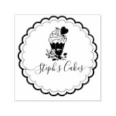 Elegant script Cakery logo business Zelfinktende Stempel (Design)