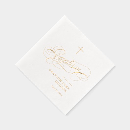 Élégant Script Calligraphie Genre Baptême neutre (Droite)