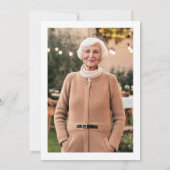 Elegant Script Calligraphy 75th Birthday Photo  Kaart (Achterkant)