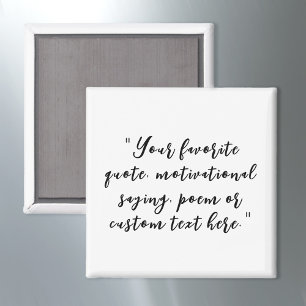 Elegant Script Calligraphy Aangepaste offerte Magneet
