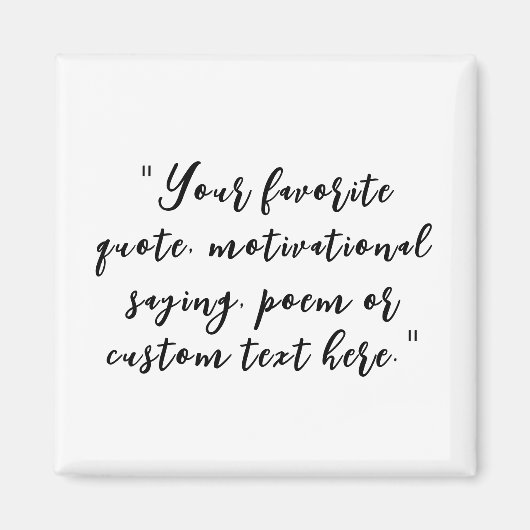 Elegant Script Calligraphy Aangepaste offerte Magneet (Voorkant)