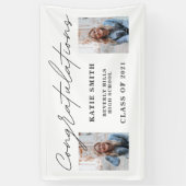 Elegant Script Calligraphy Afstuderen 2 Foto Spandoek (Verticaal)