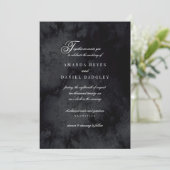 Elegant Script Calligraphy Gothic Wedding Kaart (Staand voorkant)