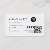 Elegant Script Calligraphy Modern LogoProfessional Visitekaartje (Achterkant)