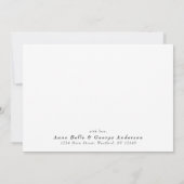 Elegant Script Calligraphy Moderne Custom Names Bedankkaart (Achterkant)